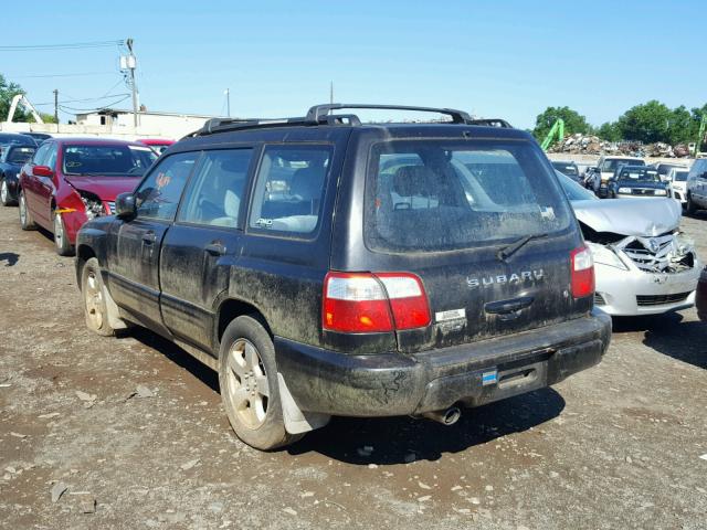 JF1SF65691H754496 - 2001 SUBARU FORESTER S BLACK photo 3