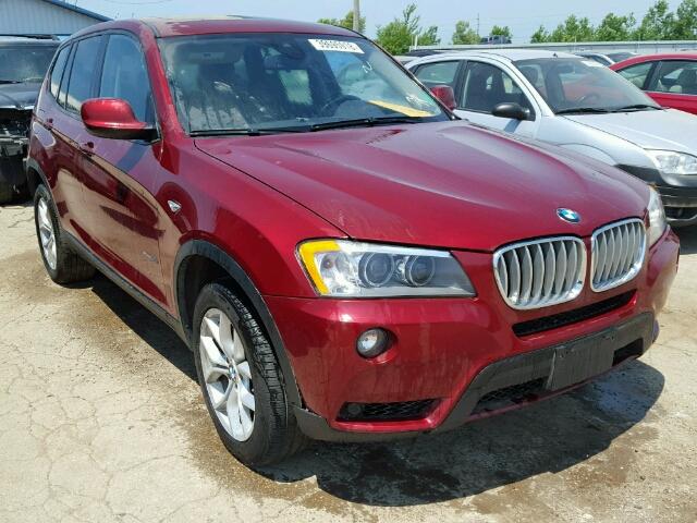 5UXWX7C58DL975385 - 2013 BMW X3 XDRIVE3 RED photo 1