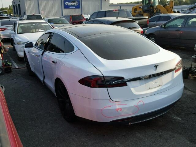 5YJSA1CN9CFP03234 - 2012 TESLA MODEL S WHITE photo 3