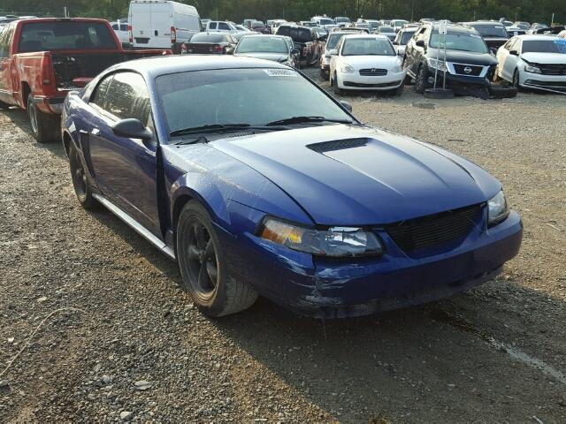 1FAFP404X2F200101 - 2002 FORD MUSTANG BLUE photo 1