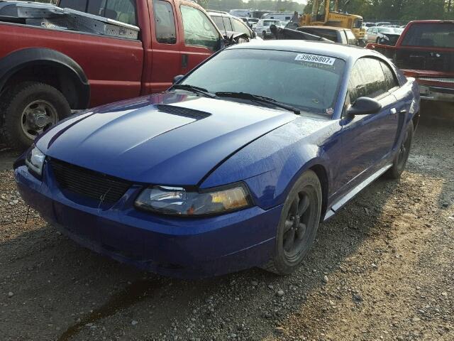 1FAFP404X2F200101 - 2002 FORD MUSTANG BLUE photo 2