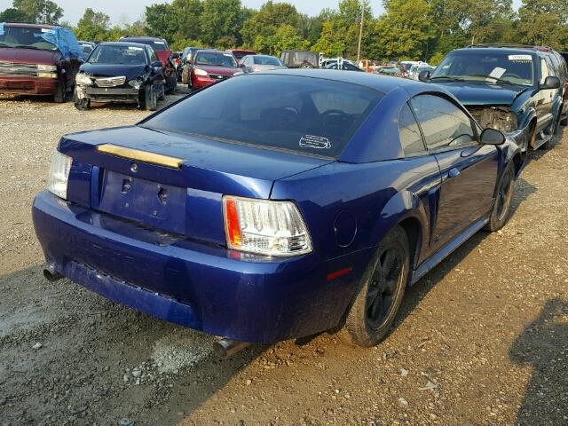 1FAFP404X2F200101 - 2002 FORD MUSTANG BLUE photo 4