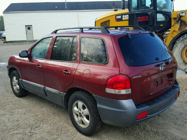 KM8SC73D85U877581 - 2005 HYUNDAI SANTA FE G RED photo 3