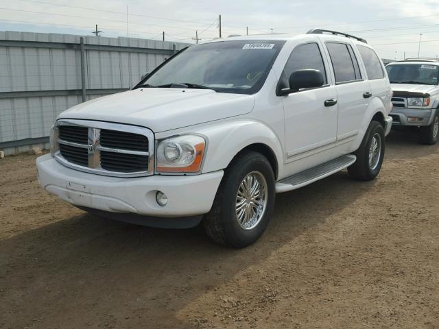 1D4HB58D05F543616 - 2005 DODGE DURANGO LI WHITE photo 2