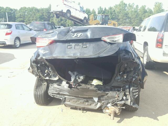 5NPDH4AE8CH095555 - 2012 HYUNDAI ELANTRA BLACK photo 9