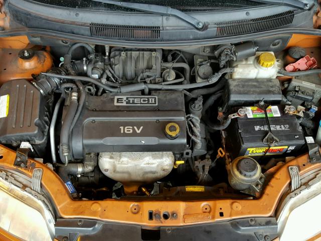 KL1TD66607B758622 - 2007 CHEVROLET AVEO BASE Pomarańczowy zdjęcie 7