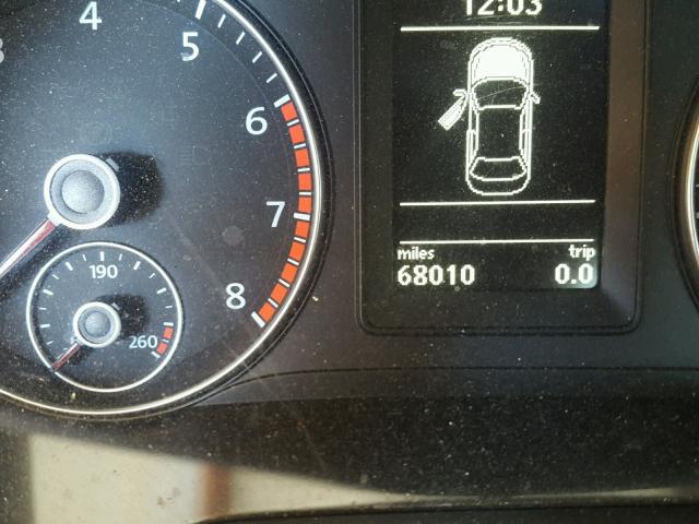 WVWBW7AH0CV001824 - 2012 VOLKSWAGEN EOS KOMFOR შავი ფოტო 8