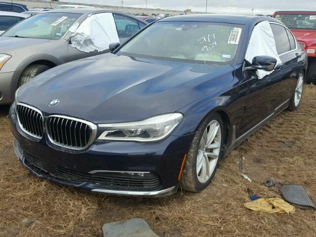 WBA7F0C51GGL99293 - 2016 BMW 750 BLUE photo 2