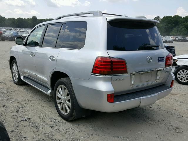 JTJHY7AX2A4037350 - 2010 LEXUS LX 570 SILVER photo 3