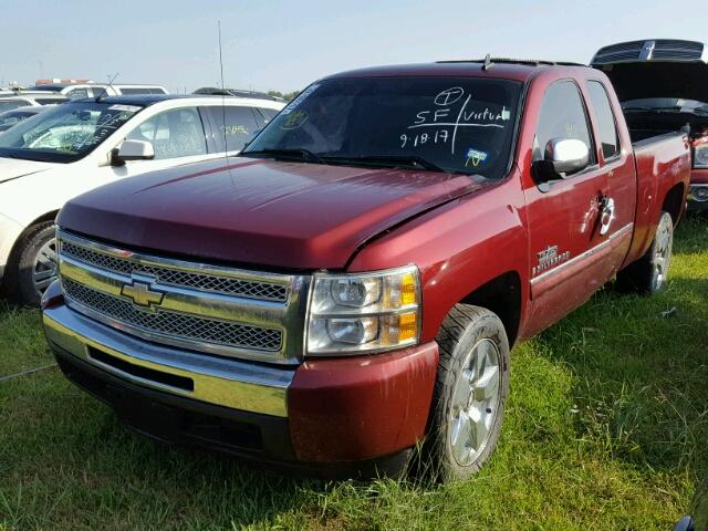 1GCEC29069Z269026 - 2009 CHEVROLET SILVERADO MAROON photo 2