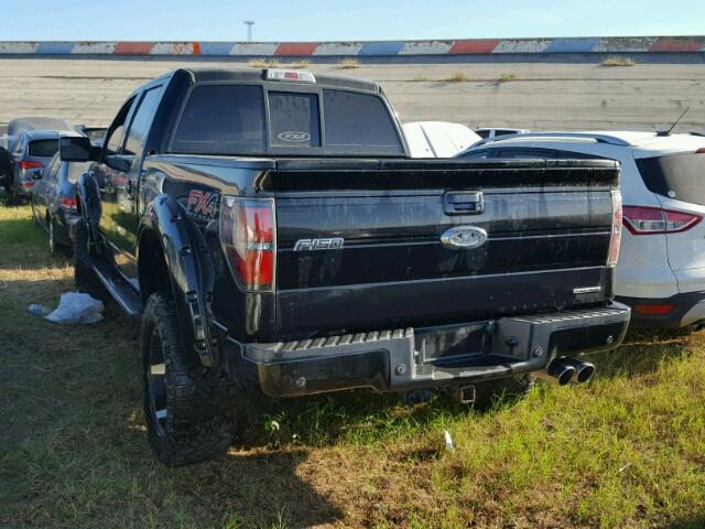 1FTFW1EF7DFC64444 - 2013 FORD F150 BLACK photo 3