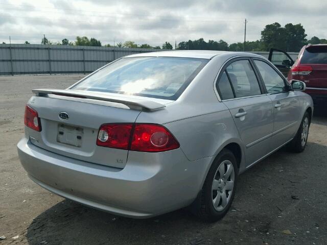 KNAGE123885251454 - 2008 KIA OPTIMA LX/ SILVER photo 4