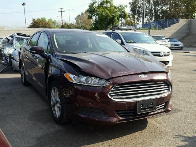 3FA6P0H73DR350340 - 2013 FORD FUSION MAROON photo 1