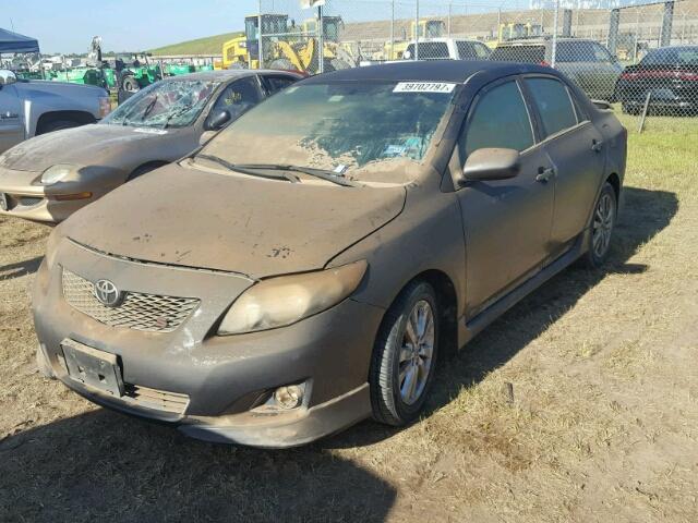 1NXBU4EE9AZ218128 - 2010 TOYOTA COROLLA GRAY photo 2