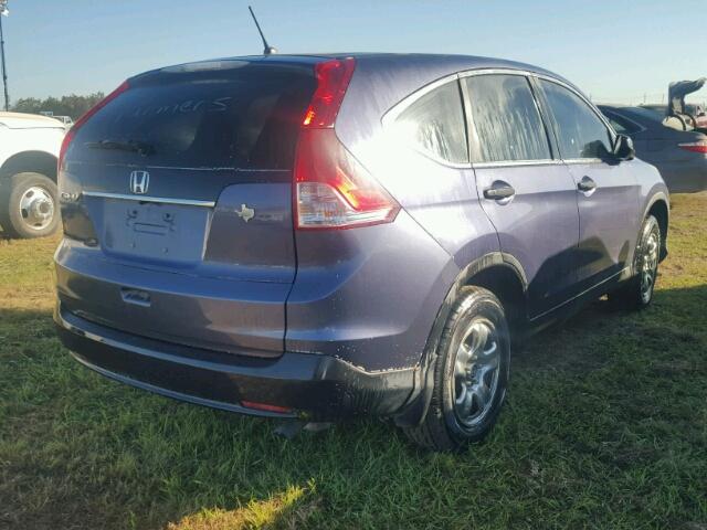 3CZRM3H37DG703814 - 2013 HONDA CR-V BLUE photo 4