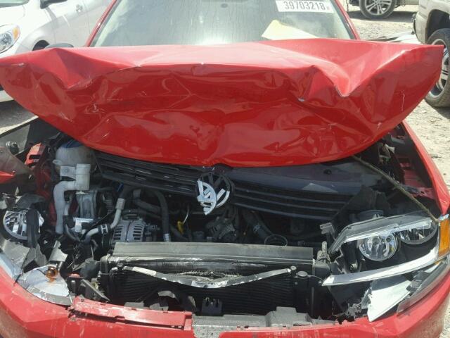 3VW2K7AJ5EM257482 - 2014 VOLKSWAGEN JETTA BASE 红色 照片 7