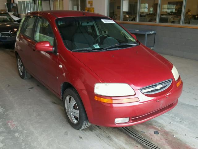 KL1TD66697B795362 - 2007 CHEVROLET AVEO BASE Czerwony zdjęcie 1