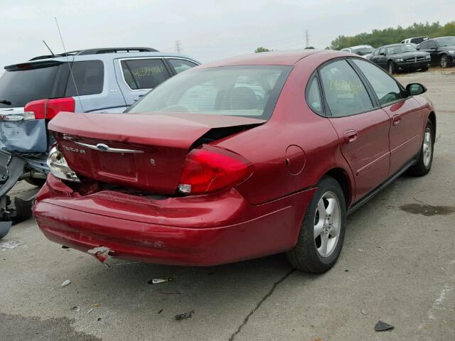 1FAFP53U61G147973 - 2001 FORD TAURUS RED photo 4