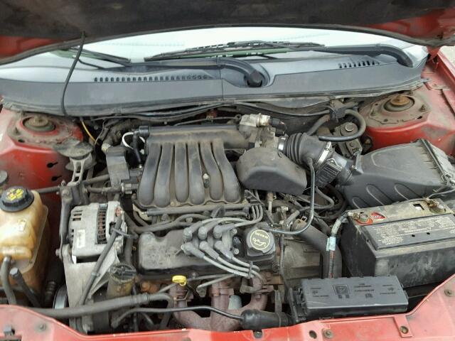 1FAFP53U61G147973 - 2001 FORD TAURUS RED photo 7