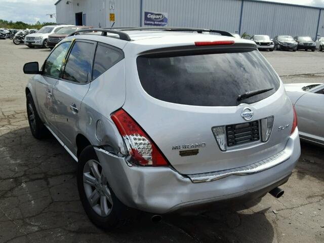 JN8AZ08W66W548744 - 2006 NISSAN MURANO SL GRAY photo 3