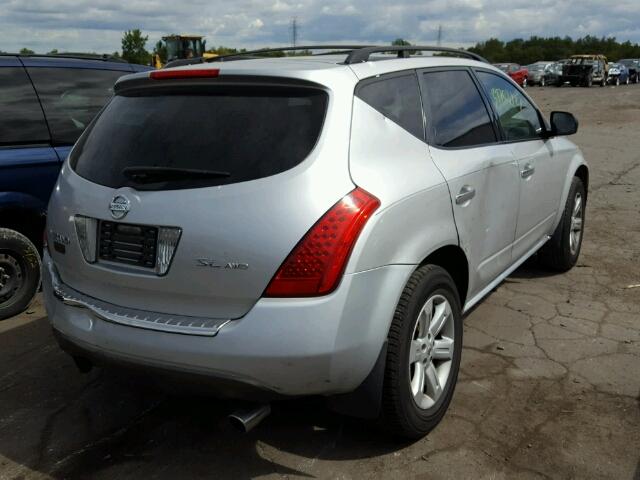 JN8AZ08W66W548744 - 2006 NISSAN MURANO SL GRAY photo 4