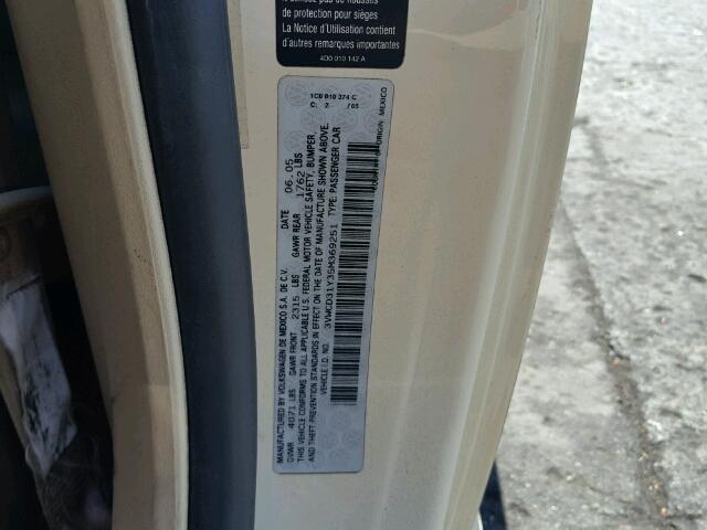 3VWCD31Y35M369251 - 2005 VOLKSWAGEN NEW BEETLE 奶油色 照片 10