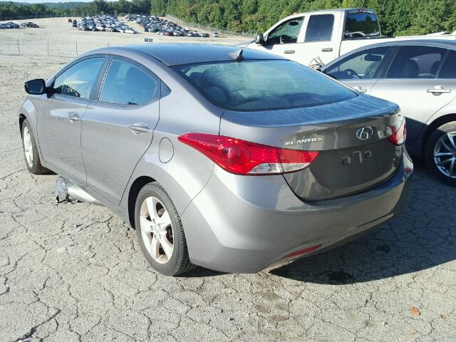 5NPDH4AE0DH260919 - 2013 HYUNDAI ELANTRA GL GRAY photo 3