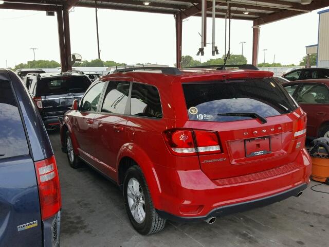 3C4PDCBG1FT668741 - 2015 DODGE JOURNEY SX RED photo 3