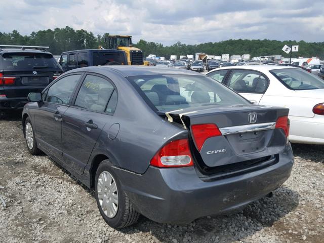 1HGFA15399L014671 - 2009 HONDA CIVIC VP GRAY photo 3