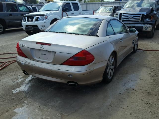 WDBSK75FX4F064816 - 2004 MERCEDES-BENZ SL 500 GOLD photo 4