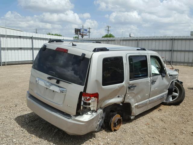 1J8GP58K78W161024 - 2008 JEEP LIBERTY LI TAN photo 4