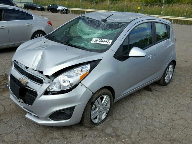 KL8CD6S95EC592848 - 2014 CHEVROLET SPARK 1LT SILVER photo 2