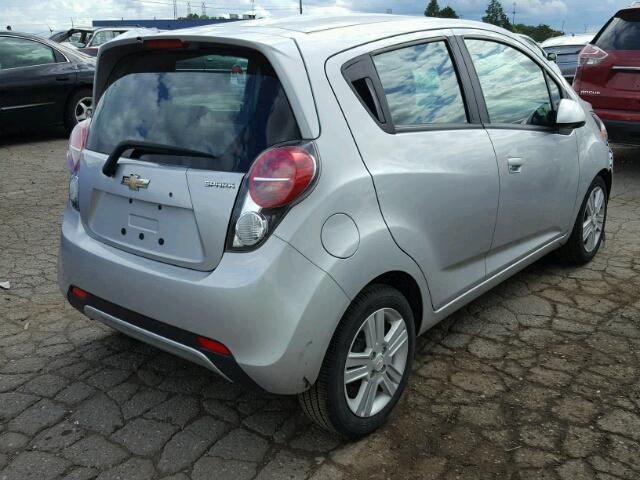 KL8CD6S95EC592848 - 2014 CHEVROLET SPARK 1LT SILVER photo 4