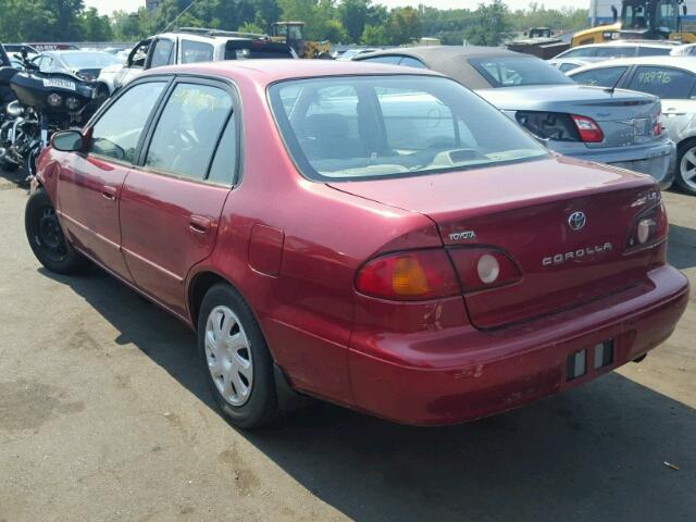 2T1BR12E21C498559 - 2001 TOYOTA COROLLA MAROON photo 3