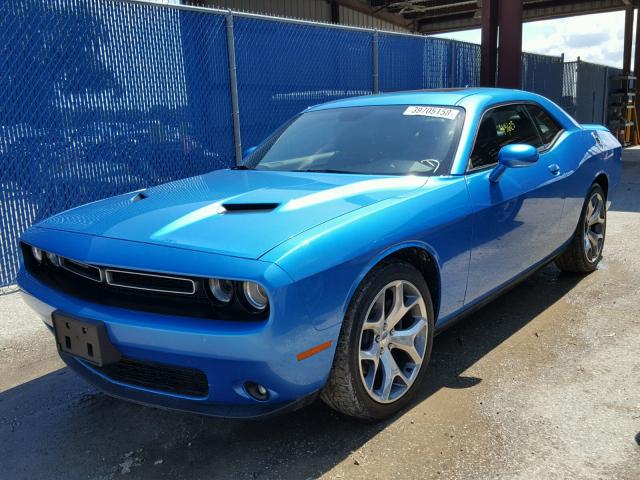 2C3CDZBG8FH835322 - 2015 DODGE CHALLENGER BLUE photo 2