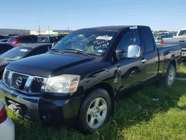 1N6AA06A54N517348 - 2004 NISSAN TITAN BLACK photo 2