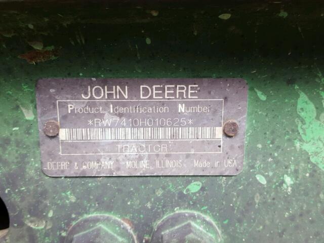 RW7410H010625 - 1998 JOHN DEERE TRACTOR GREEN photo 10