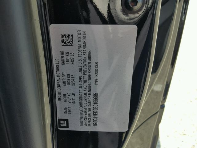 1G6DJ1ED0B0155685 - 2011 CADILLAC CTS PERFOR 黑色 照片 10