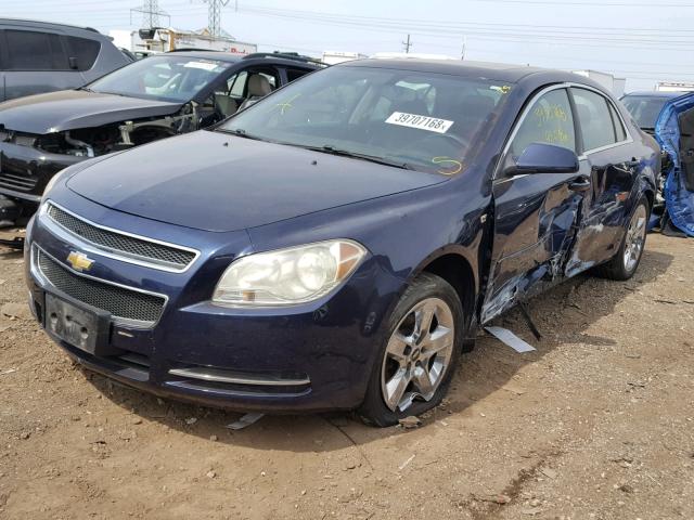 1G1ZH57B484216046 - 2008 CHEVROLET MALIBU 1LT BLUE photo 2