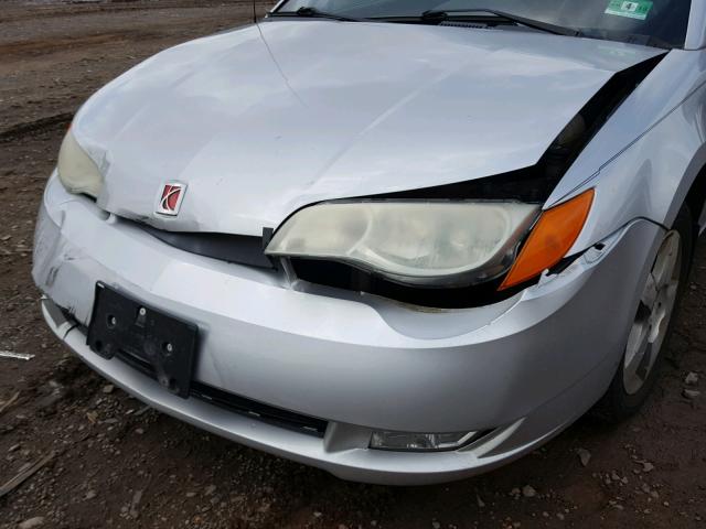 1G8AW15F97Z111944 - 2007 SATURN ION LEVEL SILVER photo 9