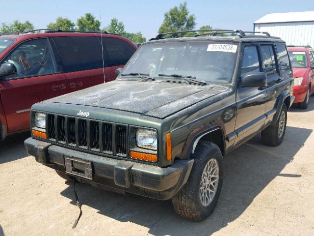 1J4FJ78S5VL519339 - 1997 JEEP CHEROKEE C GREEN photo 2