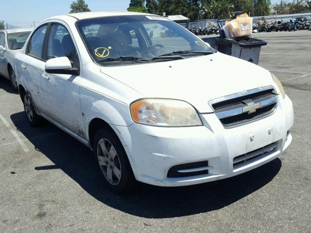 KL1TD56E79B631029 - 2009 CHEVROLET AVEO LS WHITE photo 1