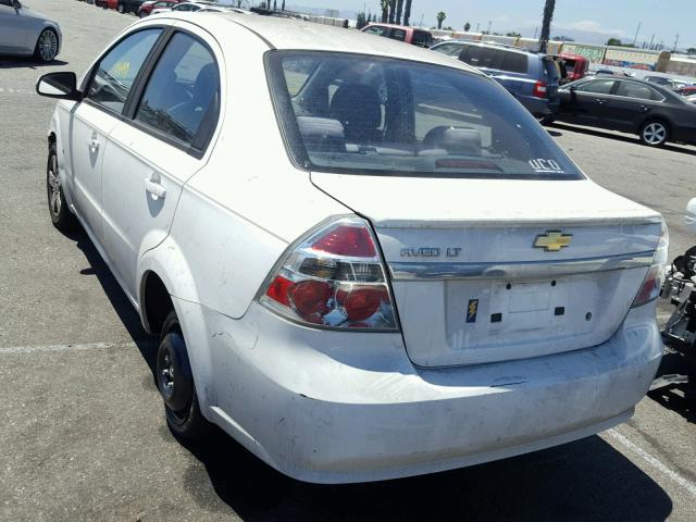 KL1TD56E79B631029 - 2009 CHEVROLET AVEO LS WHITE photo 3