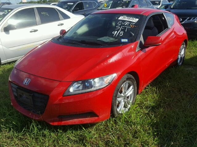 JHMZF1D47CS004305 - 2012 HONDA CR-Z RED photo 2