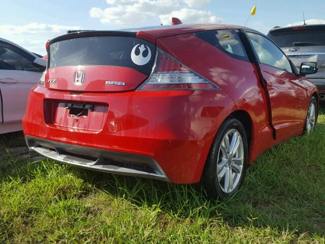 JHMZF1D47CS004305 - 2012 HONDA CR-Z RED photo 4