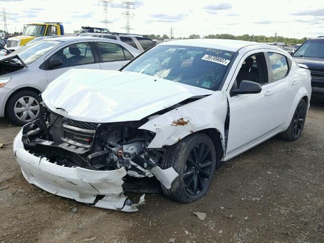 1C3CDZAG9EN181017 - 2014 DODGE AVENGER WHITE photo 2