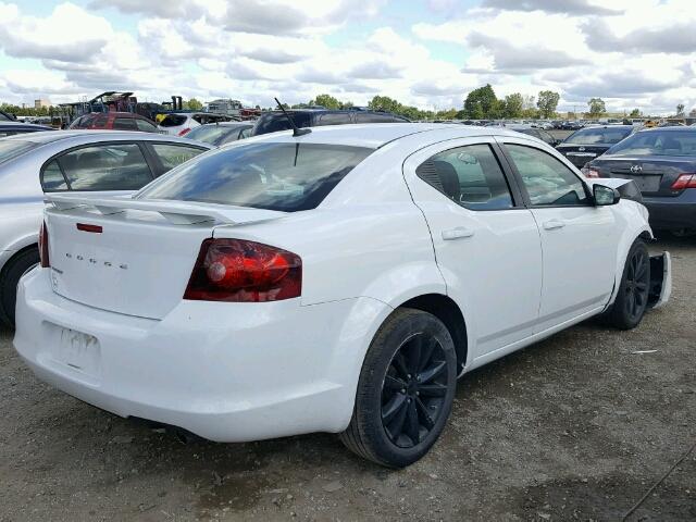 1C3CDZAG9EN181017 - 2014 DODGE AVENGER WHITE photo 4