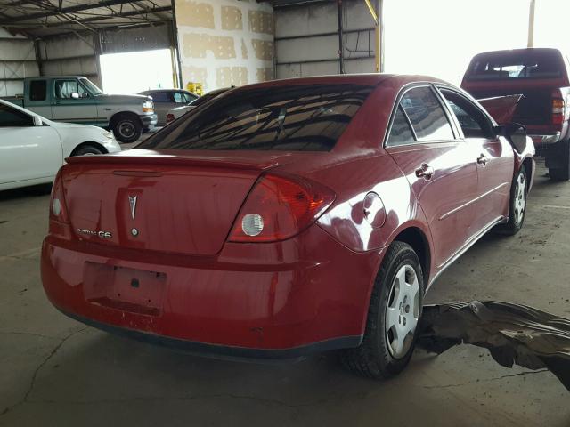 1G2ZF55B264226818 - 2006 PONTIAC G6 SE RED photo 4