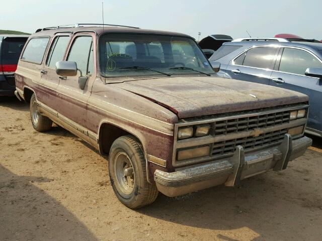 1GNER16K4KF153482 - 1989 CHEVROLET SUBURBAN MAROON photo 1