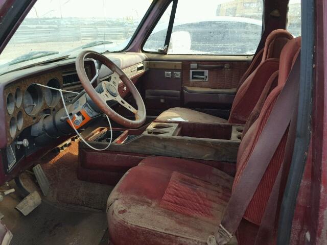 1GNER16K4KF153482 - 1989 CHEVROLET SUBURBAN MAROON photo 5